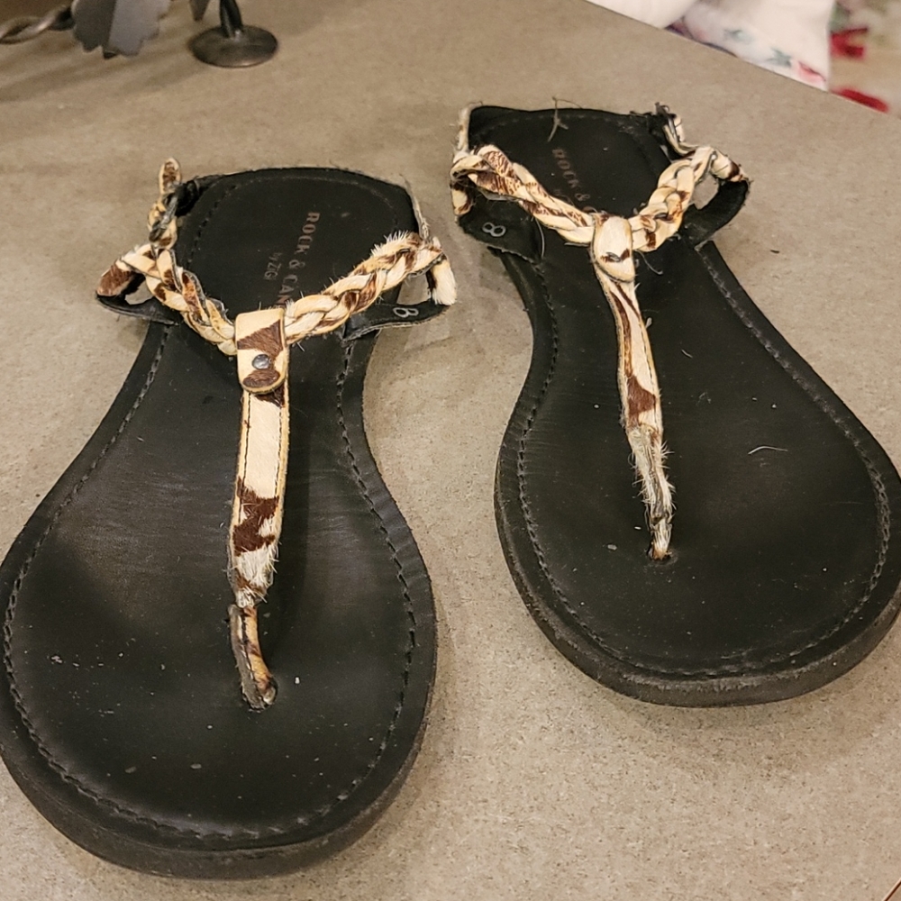 Zebra print sandals